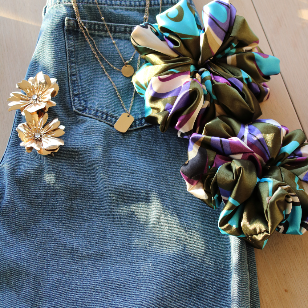 Violet  Silk Scrunchie