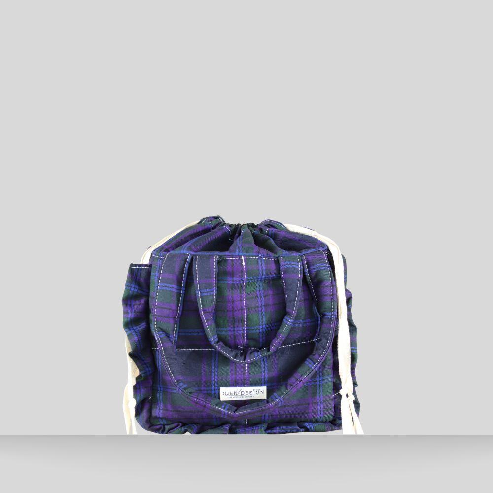 Gingham Lina  rutet Medium veske.