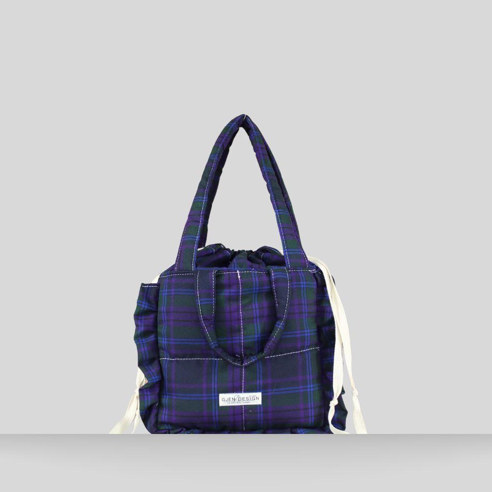 Gingham Lina  rutet Medium veske.